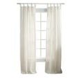 thumbnail image 2 of Laguna Stripe 37"x95" Semi Sheer Panel Pair Tietab, Mocha, 2 of 5