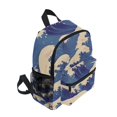 thumbnail image 2 of FORMRS School Backpack with Front Zippered Pocket 12" Student Travel Daypack, Blue Wave Pattern, 2 of 6