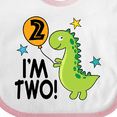 thumbnail image 4 of Inktastic 2nd Birthday Dinosaur 2 Year Old Boy Boys or Girls Baby Bib, 4 of 4