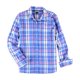 thumbnail image 1 of Aeropostale blusa con botones a cuadros para mujer, azul, extragrande Aeropostale  Abotonar, 1 of 1