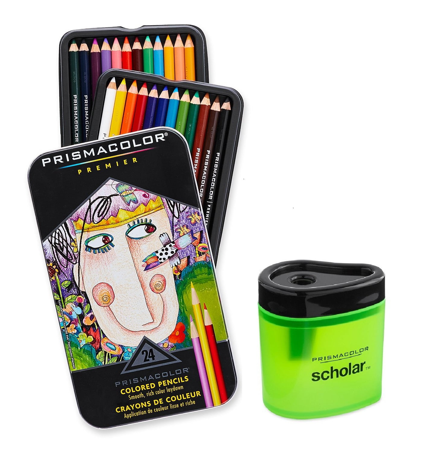 Sanford Prismacolor Premier Colored Pencils,Soft Core,150 Pack+Pencil Sharpener 