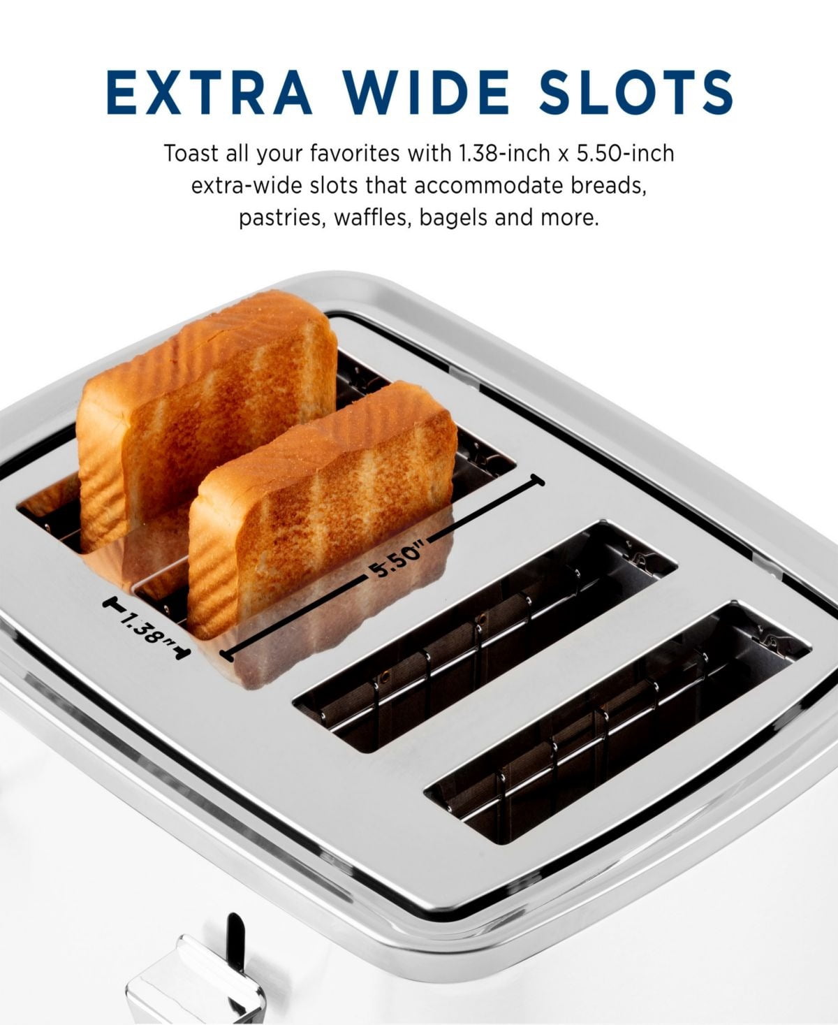 4 - slice toaster with separate controls and extra - wide slots