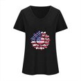 thumbnail image 3 of Camisetas Casuales de las Mujeres Gradiente Día de la Independencia Impreso Cuello Redondo, Blusa de Manga Corta para Diario, Fiesta Y Primavera Verano, 3 of 3