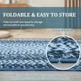 thumbnail image 5 of CAROMIO 9' x 12' Area Rug for Living Room Modern Imitation Braided Pattern Geometric Rug Non Slip Blue Indoor Rug, 5 of 7