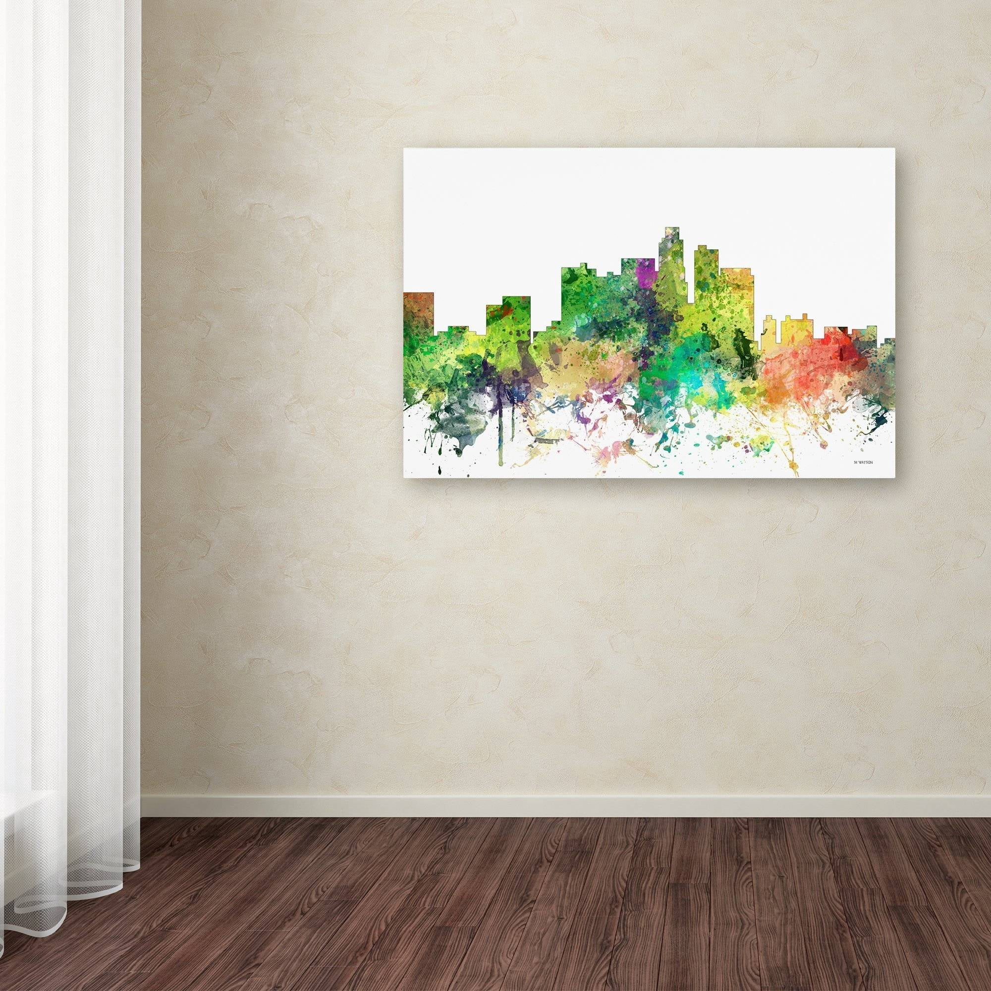 Trademark Fine Art "Los Angeles California Skyline SP" Canvas Art by Marlene Watson