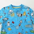 thumbnail image 5 of Toddler Boy Clothes Sets Cute Dinosaur Print Roar Graphic T-Shirt & Blue Plaid Shorts 2-Piece Outfit Jurassic Theme Outfit 2-11 T, 5 of 7