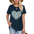 thumbnail image 2 of NAMTYQX Shirts for Teens Girls Trending Airoft Muster Short Sleeve Lightweight Crewneck Boyfriend Graphic Plus Size Fall Shirts for Women 2025 Navy Size M, 2 of 4