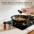 thumbnail image 3 of 100 Pcs 2 fl oz 60 ml Clear Plastic Spice Jars with Black Shaker Lids, Refillable Seasoning Containers for Kitchen, Pantry, Herbs, Spices, Powder Storage, 3 of 6