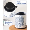 thumbnail image 2 of Hand Soap Dispenser for Bathroom, Ceramic Lotion Dispenser, Blue and White Flowers and Branches, 2 of 7