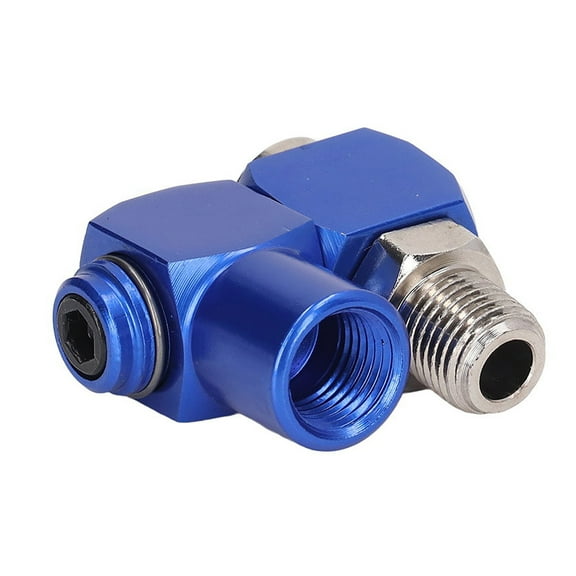 Blue Swivel Air Hose Connector 360 Degree Rotation Tool Control Efficiency Connector