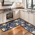 thumbnail image 3 of Kitchen Rugs Sets Of 2,Pioneer Flower Floral Print Pattern Anti Fatigue Kitchen Mat Rugs Non Slip Washable,Decorative Kitchen Floor Mats for Kitchen,Sink,Laundry,17"x47"+17"x47", 3 of 5