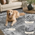thumbnail image 2 of MICGEEK 3'x5' Abstract Area Rugs, Stain Resistant Washable Throw Rugs for Bedroom Kitchen Entryway, Modern Small Area Rug Front Door Mat Entrance Doormat with Non-Slip Backing, Dark Gray, 2 of 9