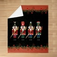 thumbnail image 2 of Christmas Soldier Flannel Blanket Throw 50x60 Inch Fleece Blanket Cute Xmas Festival Fuzzy Plush Throw Black Red Florals Living Room Decor, 2 of 4
