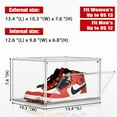 thumbnail image 4 of 2 Pack Transparent Plastic Shoes Storage Box Stackable Sneaker Organizer Shoe Box with Magnetic Door, 4 of 6