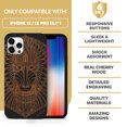 thumbnail image 7 of Case Yard Wooden Case for iPhone-12/12-Pro Soft TPU Silicone cover Slim Fit Shockproof Wood Protective Phone Cover for Girls Boys Men and Women Supports Wireless Charging Baboon Monkey Design, 7 of 7