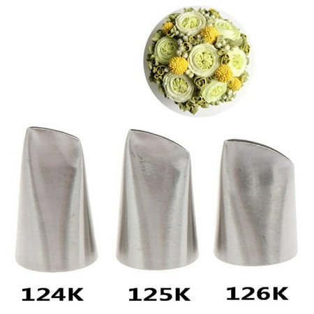 

3Pcs Austin Rose Petals Icing Piping Nozzles Cake Decorating Tool Cream Tips