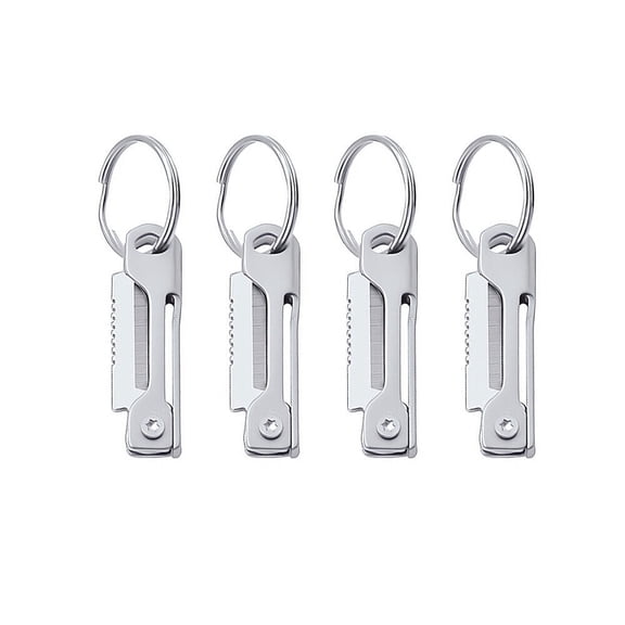 2/4/10/20*Mini Folding Knife Stainless Steel Blade Pocket Knife Parcel Key Chain
