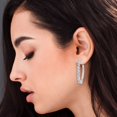 thumbnail image 3 of 2.3 TCW Solid 18Kt White Gold SI Clarity HI Color Marquise Diamond Hoop Earrings Best Jewelry in India, 3 of 4