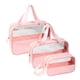 thumbnail image 1 of 3 bolsas de maquillaje transparentes, neceser para cosméticos, neceser para picnic y senderismo. Rosa, 1 of 9