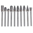thumbnail image 3 of Carbide Burr Set, Wide Application 10 Different Shapes For  Carbide Bits  For Woodworking, 3 of 8