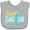 AC-Heather Grey, variant on Inktastic Happy Easter with Cross in Teal Plaid Boys or Girls Baby Bib