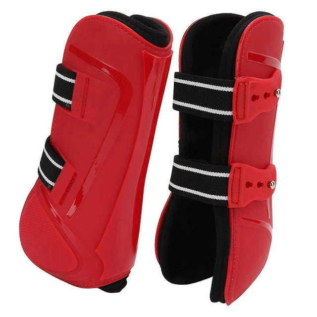Horse Support Boots Breathable Secure Leg Protection for Equestrian Performance Competition TrainingRed Front Legs M