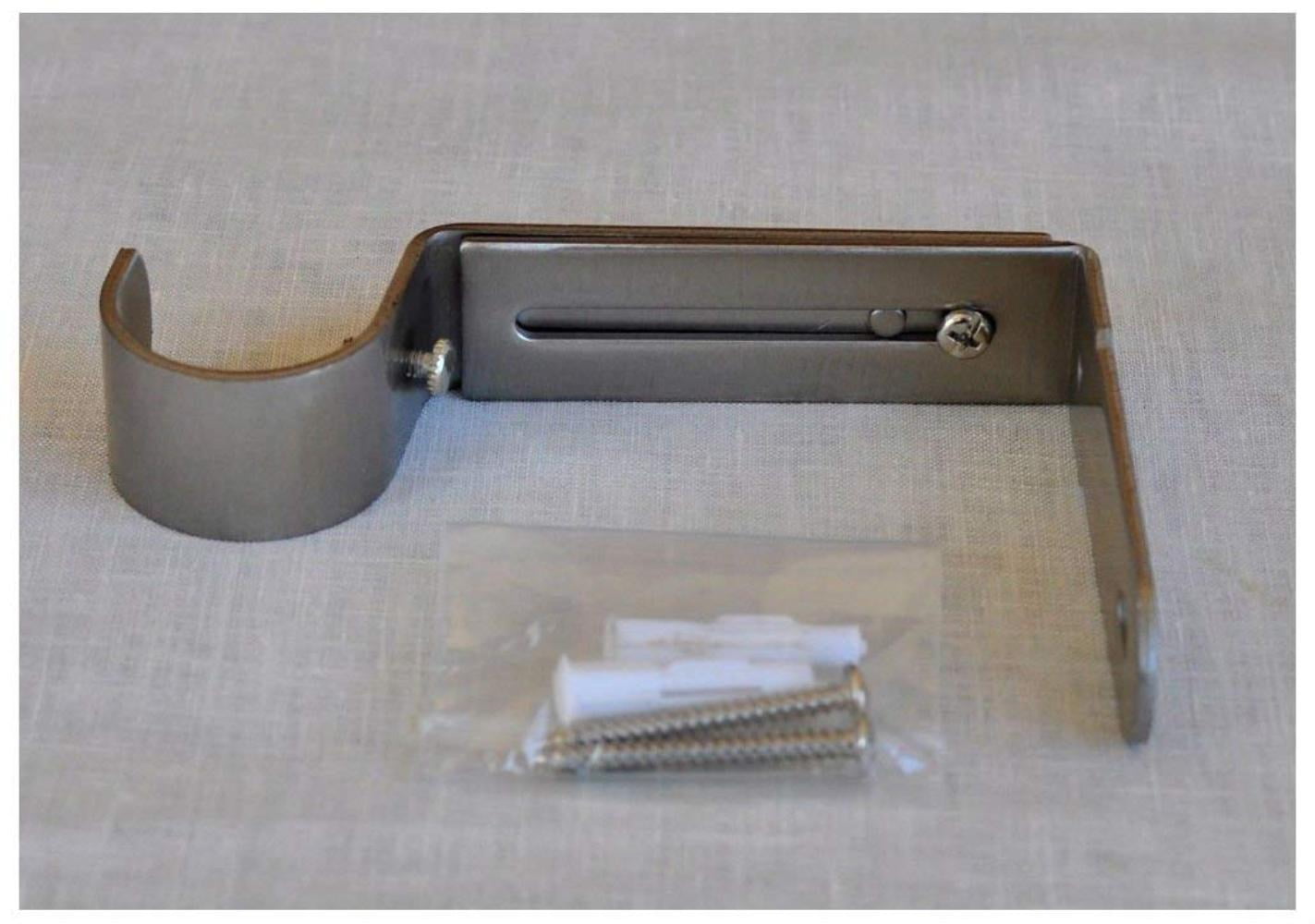 Heavy Duty Adjustable Metal Curtain Rod Bracket for 1 1/4" Drape Rod