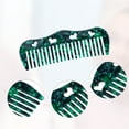 thumbnail image 6 of Unique Bargains 1 Pcs Women Heart Style Wide Tooth Comb for Curly Thick Wavy Straight Hair Blackish Green, 6 of 6
