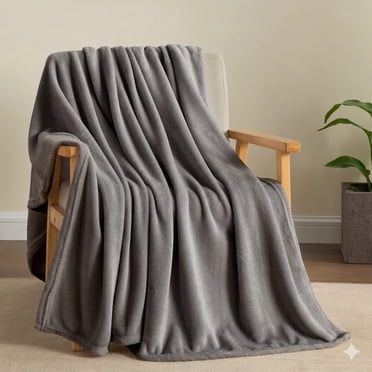 Throw Blanket for Couch, Ultra Soft Throws for Travel Camping Sofa Bed, Lightweight Cozy Bed Blanket for All Seasons, Decor & Giftable Blanket for Women Men, 50x60 inch Gray