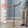 thumbnail image 2 of VEVOR Walking Cane for Man Woman, Folding Walking Stick with 5-Level Adjustable Height& Anti-Slip Rubber Tip,Lightweight and Portable Aluminum Mobility Walking Aid for Seniors Adults, 220LBS Loading, 2 of 9