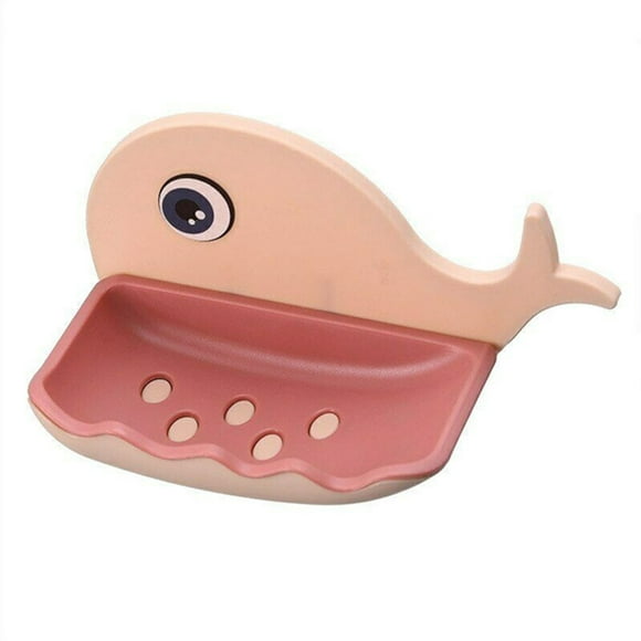 XZNGL Whale-Shaped Soap Dishs Wall Mounted Soap Holder Powerful Adhesive No Drilling Porte-savon