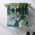 thumbnail image 2 of Narcissus Daffodil Water Face Wash Cloth 27.5×16in Hand Towels Bathroom Soft Absorbent Kitchen Towel Spring Decorative Dish Hotel Gym Spa, 2 of 5