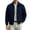 Navy, variant on FRSASU Men's Faux Suede Jacket Lapel Collar Full Zip Lightweight Casual Business Coat with Pockets Wine