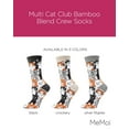 thumbnail image 2 of MeMoi Multi Cat Club Bamboo Blend Crew Socks - Womens - Female, 9-11, Crockery, 2 of 7