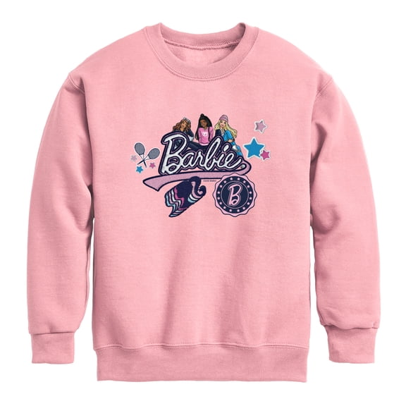 Barbie - Patches - Youth Boys Crew Fleece Sweatshirt