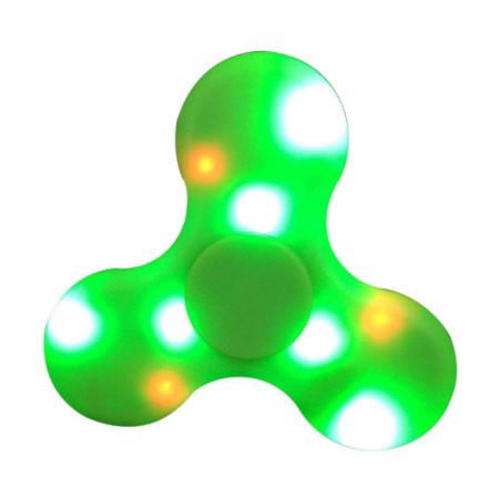 LED Light Fidget Spinner with Micro SD Slot - Spin Toy, Stress Reliever, EDC, Anxiety Reducer - Green - Walmart.com