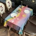 thumbnail image 2 of Dreamy Pastel Wave Pattern Rectangle Tablecloth 60"x102",Waterproof Polyester Rectangle Table Cloth, Wipeable Spillproof Polyester Tablecloth for Dining, Camping, Indoor and Outdoor, 2 of 6