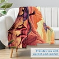thumbnail image 6 of Dinosaur Custom Printed Microfiber Throw Blanket - Soft and Warm Lightweight Blanket for Sofa, Bed, Couch, Office, and Camping, 6 of 6