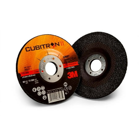 T27 Power Bit 3M Cubitron II Depressed Center Grinding Wheel T27, (78466-Q), 4-1/2 in x 1/4 in x 7/8 in ()