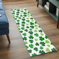 thumbnail image 4 of St Patricks Day 2'x6' Runner Rug, Green Shamrock Spring Watercolor Lucky Leaf Washable Non-Slip Area Rugs for Hallway Kitchen Floor Bedroom Entryway, Laundry Carpet Decoration Indoor Mat, 4 of 9