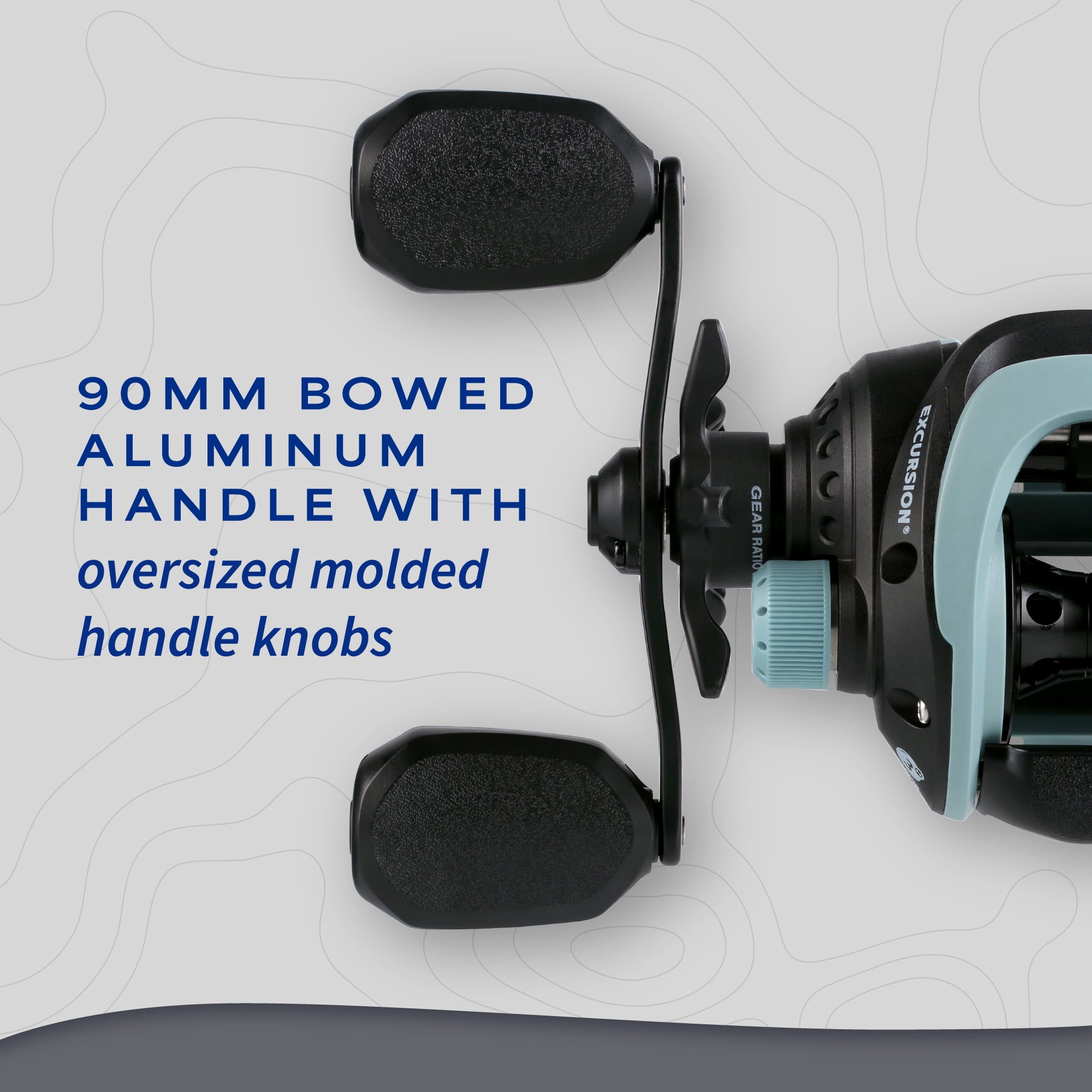 Shakespeare Excursion Low Profile Baitcast Fishing Reel, Left-Handed