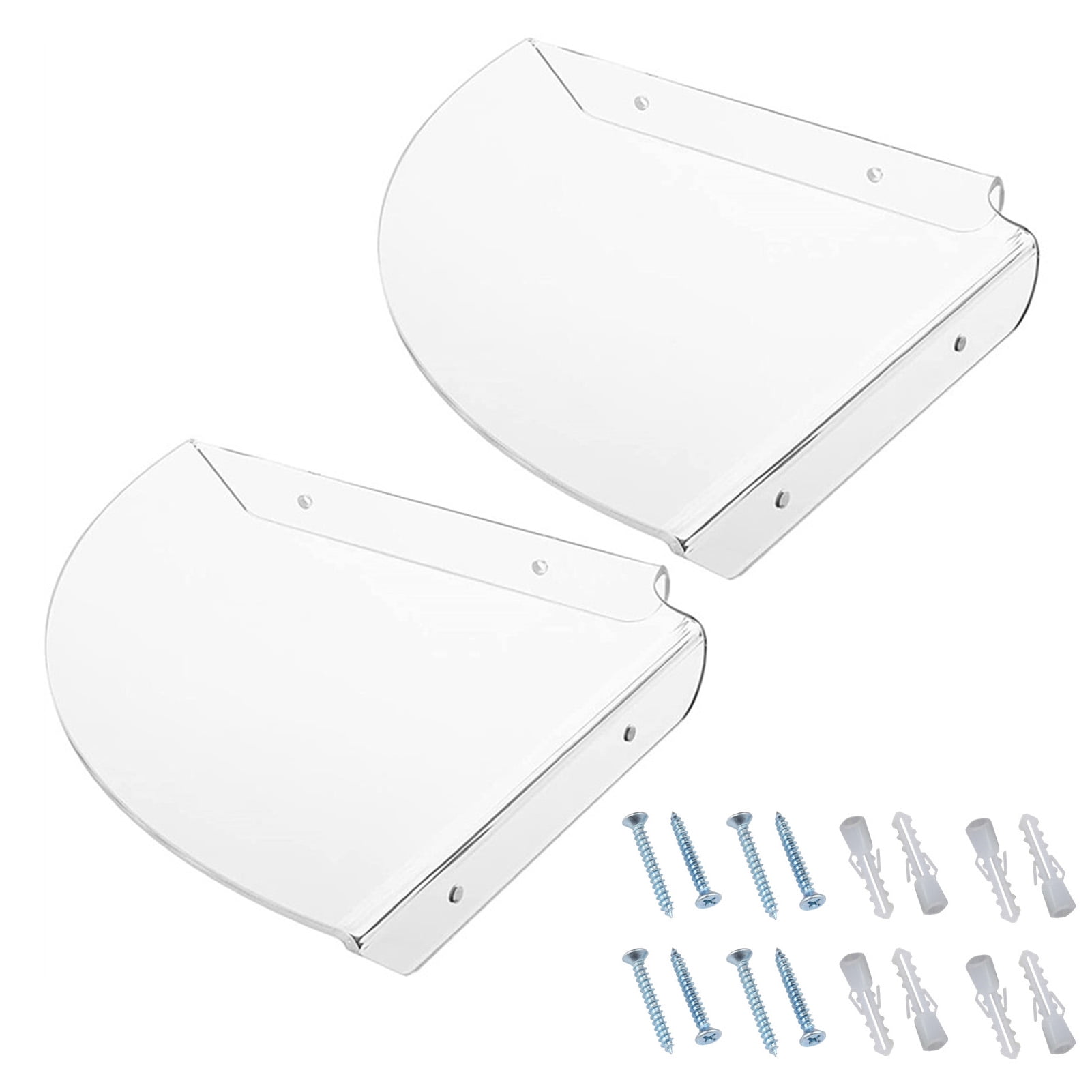 Floating Corner Shelves, WallMounted Rack Acrylic Easy Installation