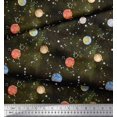 thumbnail image 3 of Soimoi Rayon Crepe Fabric Planet Galaxy Printed Craft Fabric by the Yard 46 Inch Wide, 3 of 3