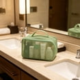 thumbnail image 5 of AUNVITO Mesh Storage Bag, Large Capacity Travel Toiletry Bag, Portable Cosmetic Organizer with Handle, 5 of 6