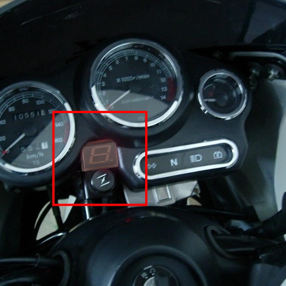 Blue Universal Motorcycle ATV Gear Display Speed Indicator Gauge Mount Holder