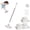 37.4in+dry Mop*3pcs, variant on Hands-Free Multi-Purpose Flat Mop, Snap Grip Mini Mop for Floor Wall Bathroom Toilet Corner Multi-Surface Cleaning