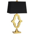 thumbnail image 2 of Possini Euro Design Judith Modern Mid Century Table Lamp 28 3/4" Tall Gold Black Fabric Rectangle Shade for Bedroom Living Room Bedside Nightstand, 2 of 9