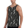 thumbnail image 2 of Daiia Retro Skeleton Dancing On Halloween Party Printed Men's Quick Dry Fit Muscle Tank Top Slim-Fit Tank Workout Tank Top Lightweight Sports Tank Top-4X-Large, 2 of 7