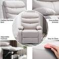 thumbnail image 7 of 360°Swivel Rocker Recliner Chair with Adjustable Backrest＆Footrest Breathable Fabric Manual Rocking Recliner Chair for Adults Single Sofa Recliner for Living Room Beige, 7 of 7
