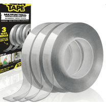 Double Sided Tape Heavy Duty , 3 Pack 1.18" x 10' Nano Tape Clear Adhesive Tape Picture Hanging Strips for Poster Photo Wall Decor Indoor Outdoor